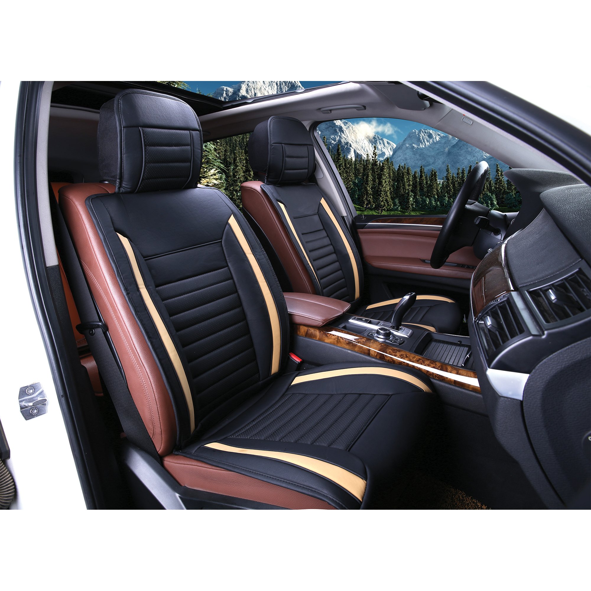 シートマスク Amazon | Masque Luxuryシリーズタンシートカバー(63061 ) | カー